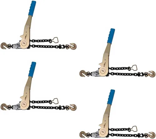 Vista 14 de Mytee Products Tensor de Cadena con Trinquete Fácil de 1/4" - 5/16" con Ganchos de Agarre y 2500 lbs WLL - Tensor de Carga con Trinquete de Amarre