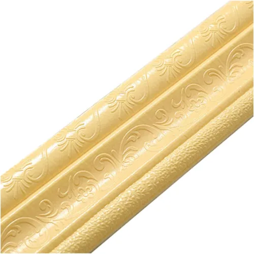 Vista 8 de Moldura flexible autoadhesiva de 90 x 3 pulgadas, líneas de pared decorativas adhesivas 3D, líneas de borde para el hogar, oficina, hotel Gris