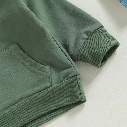 Vista 4 de Conjunto de ropa deportiva de manga larga con cuello redondo y pantalones para bebé niño