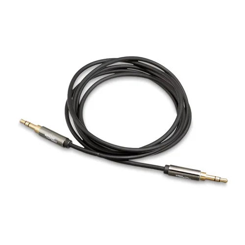 Vista 5 de Amazon Basics Cable de audio auxiliar de 3.5mm para altavoz estéreo o subwoofer con conectores chapados en oro, 4 pies, negro