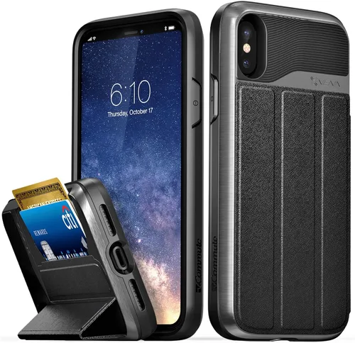 Vista 17 de VENA vCommute - Funda tipo cartera compatible con Apple iPhone 11 (6.1 pulgadas 2019), (protección contra caídas de grado militar) con tapa y ranura