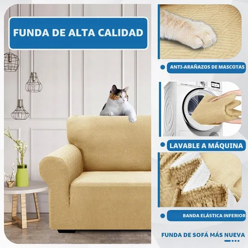 Vista 6 de XINEAGE Fundas elásticas nuevas para sillón 2025, 1 pieza, protector para silla de sala de estar, funda gruesa y suave con parte inferior elástica