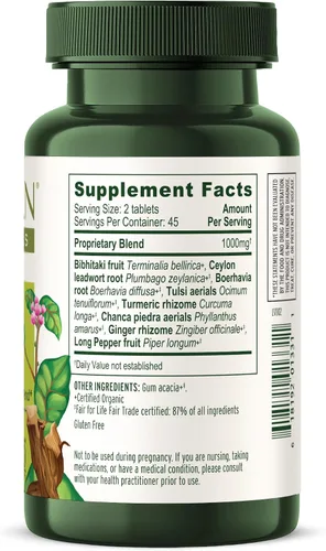 Vista 7 de Banyan Botanicals Organic Healthy Kapha – Suplemento herbario cálido y vigorizante – Apoya el movimiento sistémico, la energía física