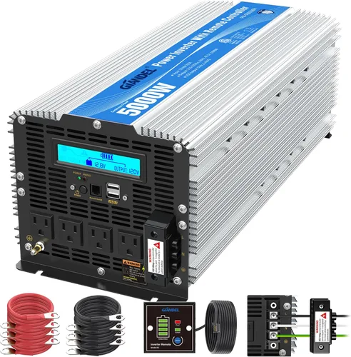 Vista 7 de Inversor de corriente de 300 W DC 12 V a 110 V AC inversor de coche con adaptador de coche USB dual 4.8A con pantalla LED