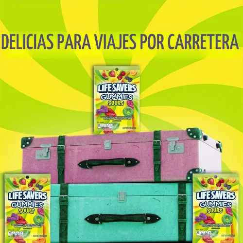 Vista 5 de LIFE SAVERS Paquete de caramelos de gomitas ácidas, envueltos Snack fácil, paquete de variedad de dulces agrios, gomitas agrias de caramelo a