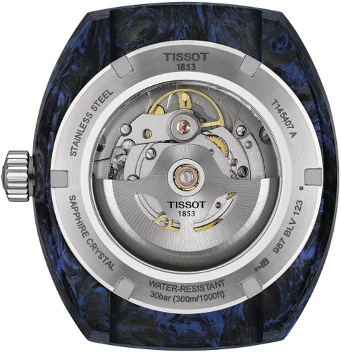 Vista 2 de Tissot Sideral S Powermatic 80, Azul, Moderno