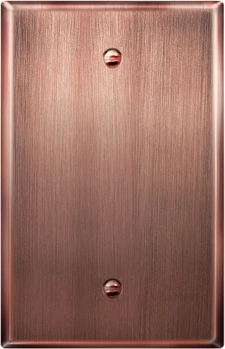 Vista 8 de LIDER Placa de Pared de Metal en Blanco, Cubierta de Tomacorriente en Blanco de Acero Inoxidable, Resistente a la Corrosión, Tamaño Mediano 1-Gang