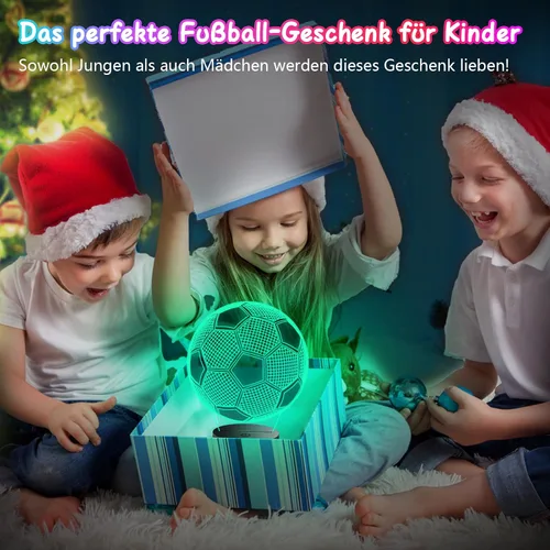Vista 9 de Regalos de fútbol para niños de 8 a 12 años, lámpara de fútbol con ilusión 3D, regalos para niños, adolescentes, niños y niñas, 5, 6, 7, 8, 9, 10