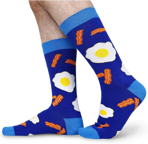 Vista 2 de Zmart Divertidos calcetines de piña FIV Taco Popcorn Bacon Socks para hombres y niños, novedosos regalos de tacos de piña FIV, calcetines de comida