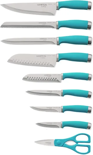 Vista 2 de Hampton Forge Epicure True Aqua - Juego de cuchillos (15 piezas)