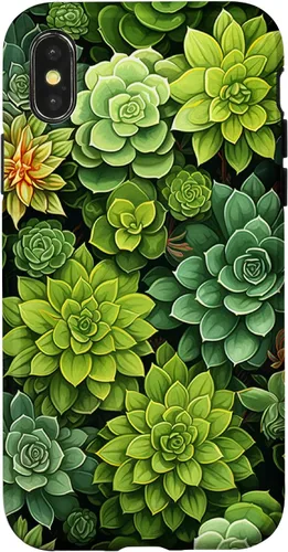 Vista 5 de Succulent Plant Botanical Green Floral Pattern Flower Cactus Case for iPhone 17