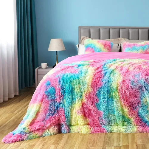 Vista 29 de GONAAP Manta de Tiro Difusa de Piel Sintética Negra Súper Suave Acogedora Felpa Difusa Peluda para Sofá Sillón Cama (Negro, Tiro(50"x60"))