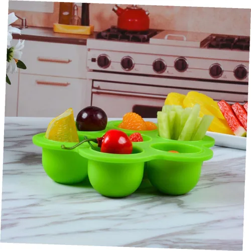 Vista 5 de Recipiente de silicona para alimentos sólidos complementarios de grado alimenticio, capacidad de silicona flexible y caja de conservación con tapa