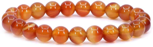 Vista 42 de Amandastone Pulsera elástica de cuentas redondas de 0.315 in con piedras preciosas naturales de 7 pulgadas