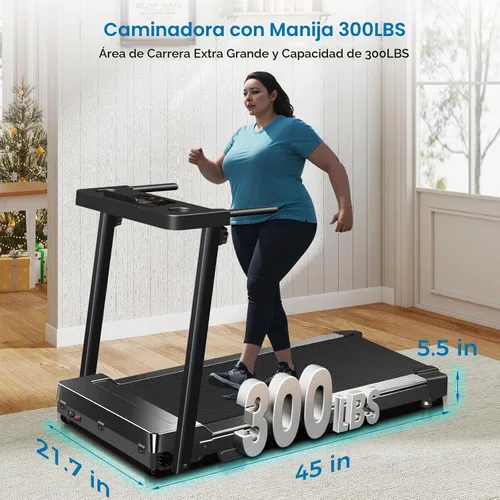 Vista 8 de Aiteid Treadmill with Handles, Small Treadmills for Home, Portable Electric Treadmills for Home 300 lbs Capacity,Walking Pad Treadmill,Lightweight