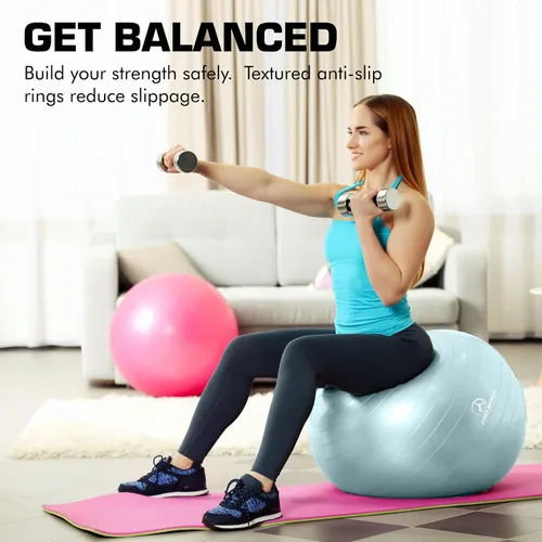 Vista 2 de ProBody Pilates Pelota de yoga - Pelotas de ejercicio, varios tamaños, para estabilidad, embarazo, entrenamiento y terapia física
