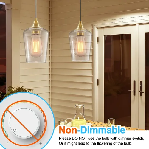 Vista 5 de Ralbay Bombillas LED Edison ST48 vintage equivalentes a 60 vatios, paquete de 6, luz blanca natural brillante de 4500 K, bombillas de filamento LED