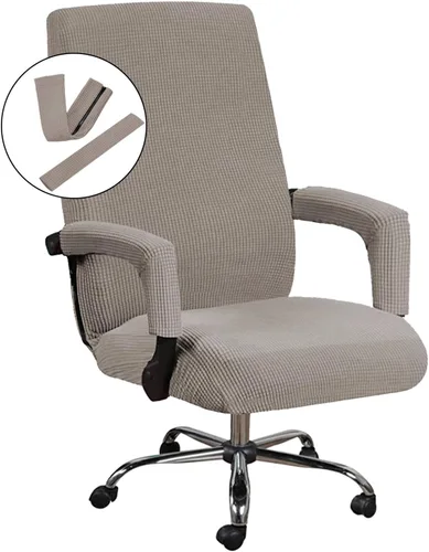 Vista 15 de H.VERSAILTEX Fundas para silla de oficina en casa, fundas elásticas para silla de escritorio de computadora, respaldo medio y alto, universal, funda