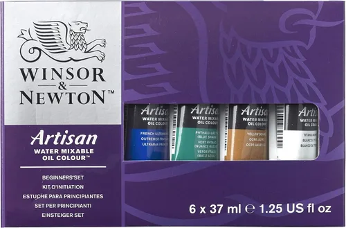 Vista 6 de Winsor & Newton Set de 10 tubos de pintura al óleo al agua, 21 ml Clean with water; no solvents needed. Color depth, lightfastness