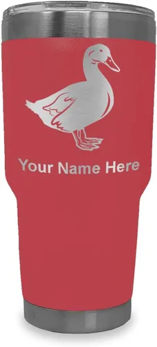 Vista 39 de LaserGram Vaso aislado al vacío de 20 onzas, pato, grabado personalizado incluido (negro) Engraved Gift for Duck Hunters, Vacuum Insulated