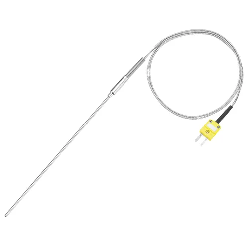 Vista 47 de MECCANIXITY Sonda de sensor de temperatura tipo K con termopar y enchufe, sonda de temperatura del medidor -50 a 1100°C (-58 a 2012°F), acero