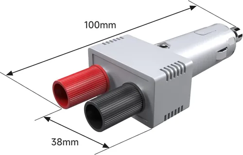 Vista 2 de Goupchn Enchufe de encendedor de cigarrillos macho a doble hembra de 0.157 in hembra adaptador de cargador de coche 12V 10A con cables