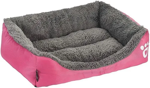 Vista 9 de Barelove Colchón cuadrado grande para perro, almohadillas lavables y impermeables, parte inferior (azul )