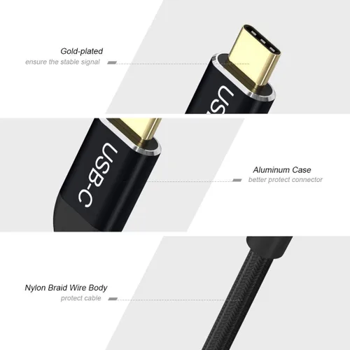 Vista 5 de QGeeM - Adaptador USB C a HDMI, cable adaptador 4K USB tipo C a HDMI [compatible con Thunderbolt 3/4], adaptador HDMI para portátil MacBook Pro/Air