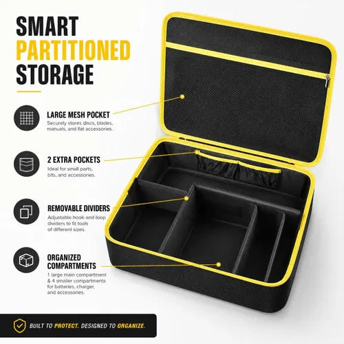 Vista 3 de Bolso Compatible con Esmeriladora DEWALT 20V MAX* (DCG413B), También Compatible con FLEXVOLT ADVANTAGE Sin Escobillas Sin Cable (DCG416B), Estuche