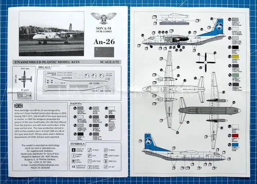 Vista 9 de Sova Modelo 14003-1/144 - An-26. Rizo de código OTAN. Kit de modelado de plástico
