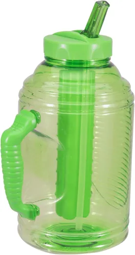 Vista 3 de COOL GEAR Paquete de 2 botellas de agua deportivas Big Freeze de 80 onzas con barra de congelador y asa, botella de agua de color hidratante