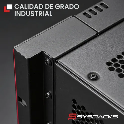 Vista 8 de Sysracks - Gabinete de servidor insonorizado de 12U, 19 pulgadas, puerta de cristal