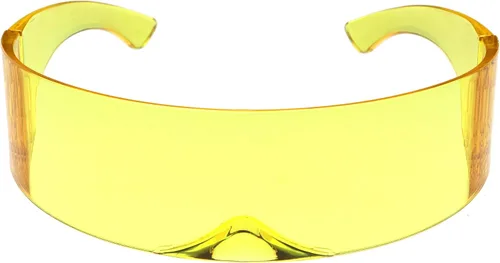 Vista 13 de zeroUV - 80s Futuristic Cyclops Cyberpunk Visor Sunglasses with Semi Translucent Mirrored Lens Shield Sunglasses