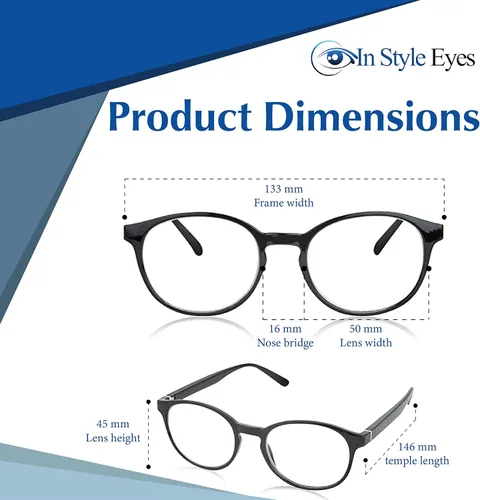 Vista 4 de In Style Eyes Opulent - Lentes de lectura con montura completa, montura completa, montura clásica, montura ovalada, lente no polarizada