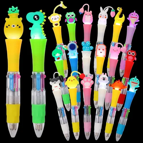 Vista 32 de CZWZ 8 piezas de bolígrafos de cuentas navideños, bolígrafos de plástico con cuentas y cuentas de silicona multicolor, bolígrafos navideños
