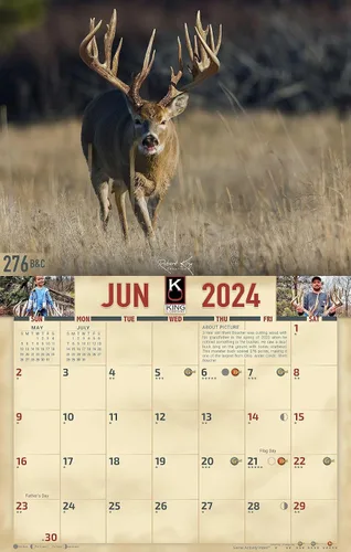 Vista 4 de The KING Company-Monster Calendars - Calendario de pared 2024 de la serie Signature de Monster Bucks & Bulls de 16 meses, tamaño XL, 14 x 22