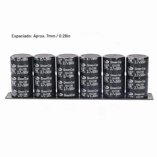 Vista 3 de 6 en Super Capacitor Set 1 2.7V500F Super Capacitor Condensador Componentes de Almacenamiento de Energía 16V 83F para Dispositivos Electrónicos
