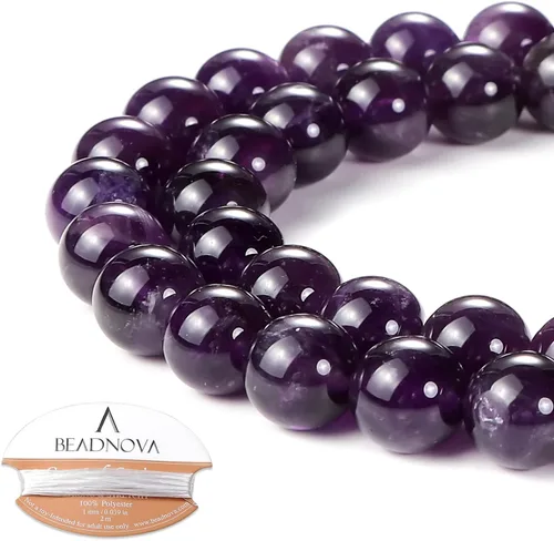 Vista 14 de Cuentas Beadnova redondas de ónix negro de 4 mm, sueltas, para hacer joyas (90-92 piezas)