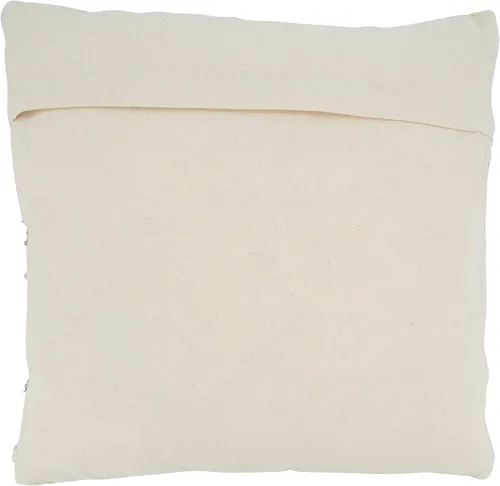 Vista 2 de SARO LIFESTYLE Almohada Chindi de múltiples texturas con relleno de poliéster, natural, 18