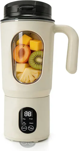 Vista 10 de Batidora portátil para batidos, 580ML USB-C recargable Juicer Cup (verde)