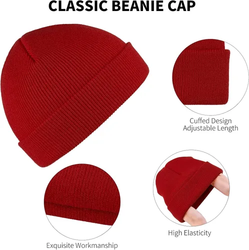 Vista 8 de Cooraby Gorro Beanie de Invierno Cálido Sombreros de Punto Suave para Hombres o Mujeres
