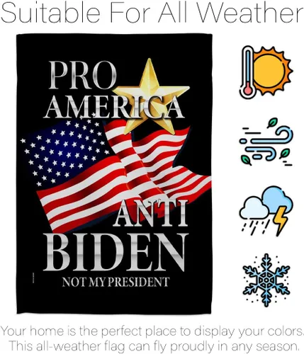 Vista 6 de Pro America - Paquete de bandera anti-Biden House de Estados Unidos, presidente político demócrata, fiesta de té republicana de Estados Unidos