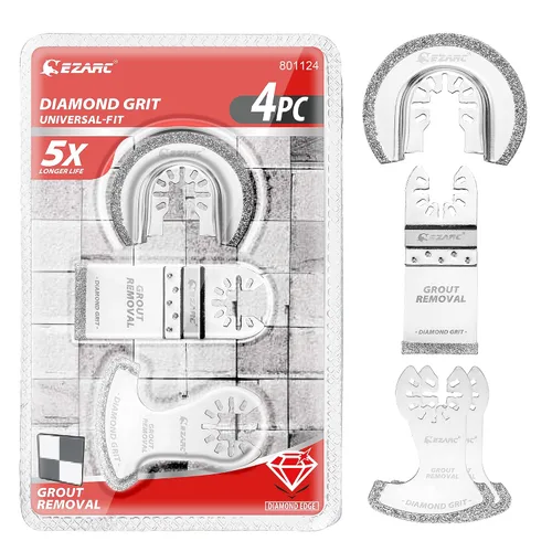 Vista 10 de EZARC Hoja oscilante de diamante, hojas de sierra oscilante de alcance extra largo para herramienta multiusos, para eliminación de lechada, limpieza