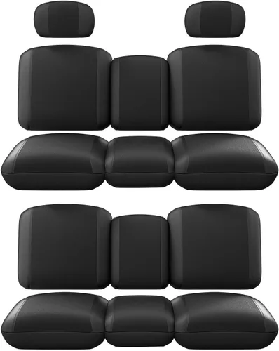Vista 9 de KEMIMOTO Fundas de asiento UTV negras, repelentes impermeables compatibles con Can Am Defender Max HD8 HD10 HD9 fundas de asiento delanteras de dos