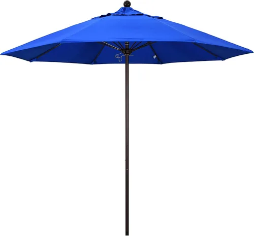 Vista 14 de California Umbrella ALTO908117-5410 Venture Series - Sombrilla comercial para patio, 9 pies redonda, color azul aire Sunbrella