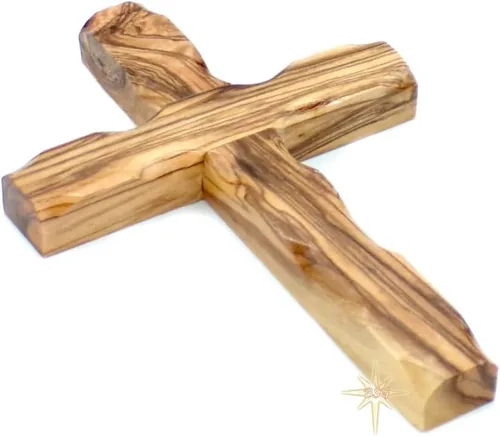 Vista 8 de Cruz de pared, cruces de madera de Belén, Tierra Santa. Crucifijo de madera de olivo. Decoración colgante para el hogar. Regalo religioso