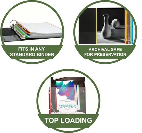 Vista 2 de SAMSILL Colored-Edge Sheet Protector Family