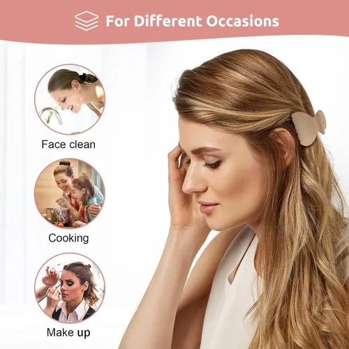 Vista 7 de Lolalet - Paquete de 12 pinzas pequeñas para el cabello para mujer, cabello fino y corto, 1.5 pulgadas, lindos clips de mandíbula de tamaño mediano