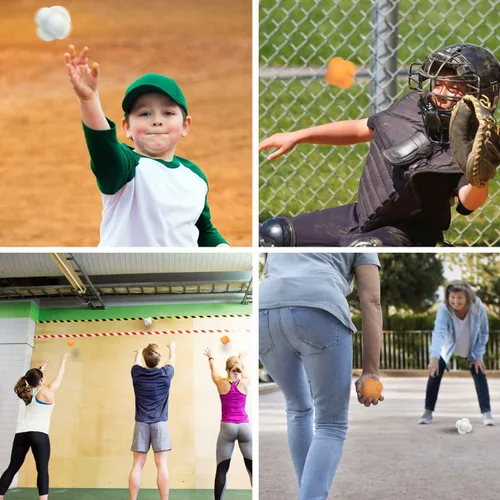 Vista 6 de GSE Games & Sports Expert Pelotas de reacción deportiva, pelota de reactividad para entrenamiento de campo, entrenador de agilidad para béisbol