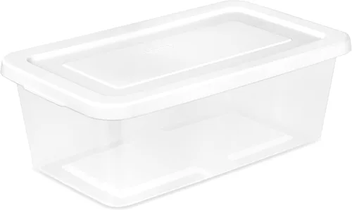 Vista 36 de Sterilite - Paquete de 12 cajas de almacenamiento apilables con tapas a presión; contenedor organizador de plástico resistente para armario, baño